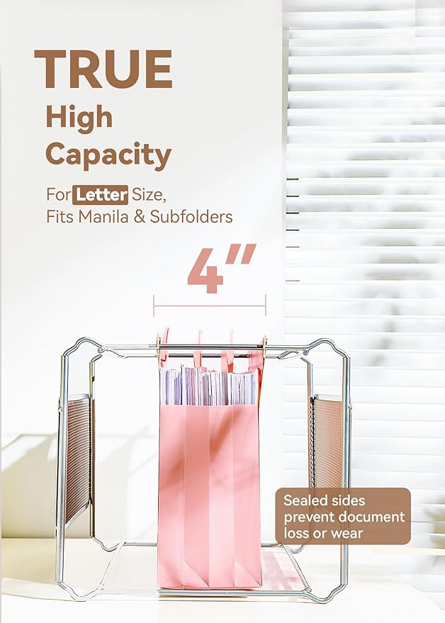 SortRax Plastic High Capacity Hanging File Folders, Letter Size, Heavy Duty - Image 2