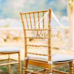 Blulu 6 Pcs Reserved Signs for Wedding Chairs Acrylic Tag Hanging - Image 3