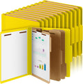 Skyygemm 36 Pcs Classification Folders Letter Size, 3 Divider Pressboard File
