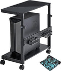 EUREKA ERGONOMIC PC Stand Computer Cart Frosted Glass, Height Adjustable Tower by EUREKAERGONOMIC