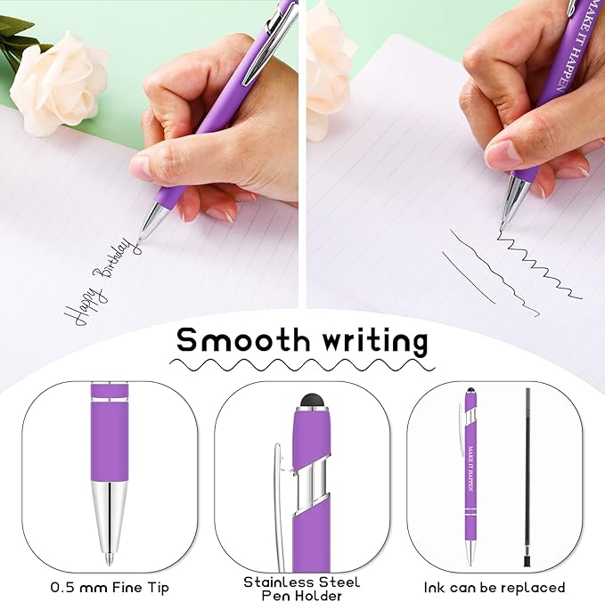 Zonon 12 Pcs Inspirational Pens Bulk Funny Ballpoint Pen - Image 5