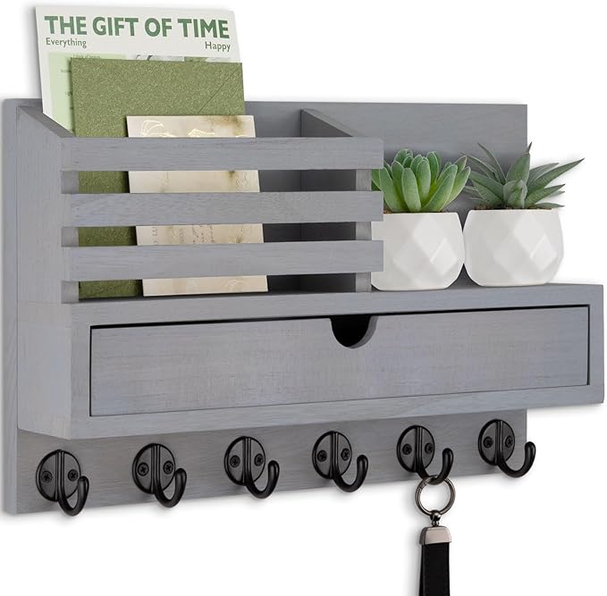 Lucundm Key Holder Wall Mount, Mail Holder by Lucundm