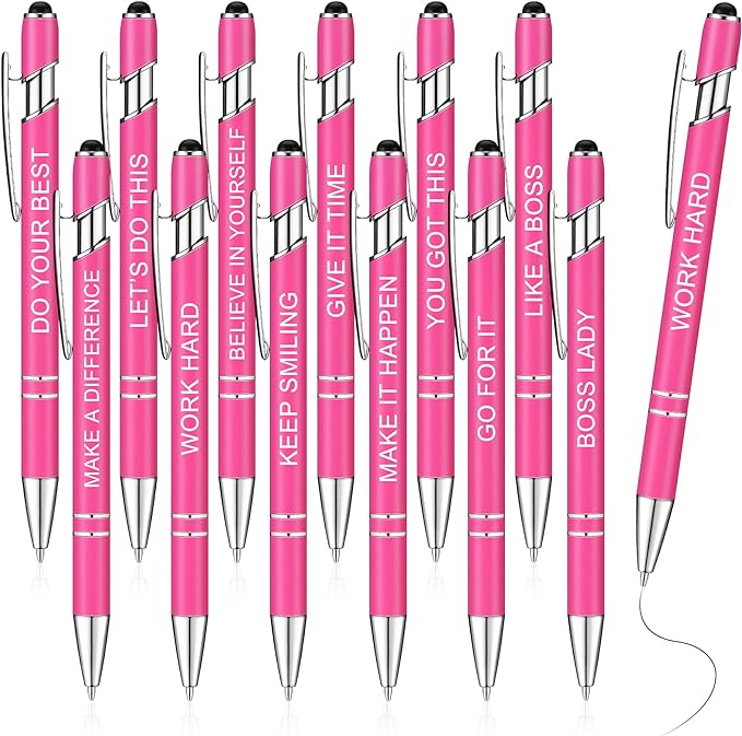 Zonon 12 Pcs Inspirational Pens Bulk Funny Ballpoint Pen by Zonon