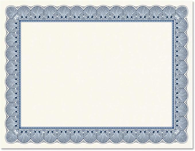 Elite Blue & White Parchment Certificate Papers - Image 2
