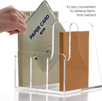 SANRUI Desk Organizer Clear Acrylic Desk Magazine File Holder - Image 4