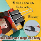 18 Pack 3 Inch Jumbo Binder Clips, Extra Large Binder Clips Heavy Duty Paper - Image 7