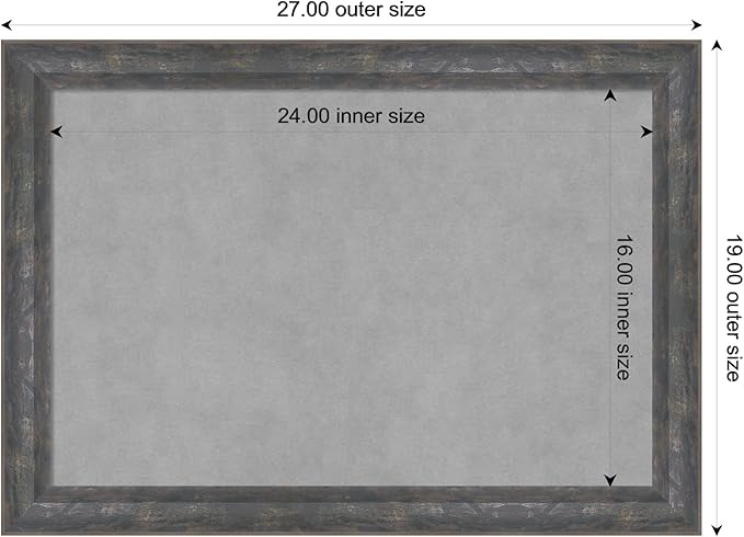 Amanti Art Grey Framed Magnetic Board 19x27 Medium Vision Board - Image 3