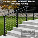 200 Pack Cable Railing Protector Sleeves, T316 Stainless Steel Protective - Image 2