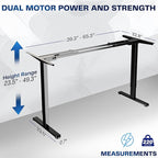 VIVO Electric Dual Motor Stand Up Desk Frame - Image 3