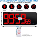KMMKGG 13.7”Digital Timer Large LED Screen displays（5'' Number）, The Date time - Image 2