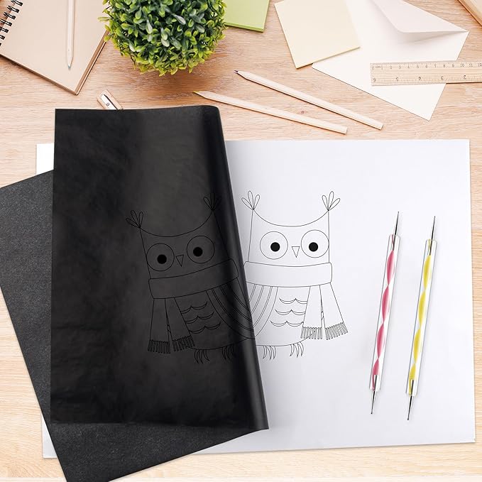 ASTARON 150 Sheets Black Carbon Copy Paper and Tracing Paper - Image 4