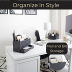 BLU MONACO | Grey Three-Tier Desktop Mail Organizer - Image 2