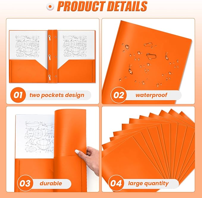 Lincia 100 Pcs Plastic Folders - Image 3