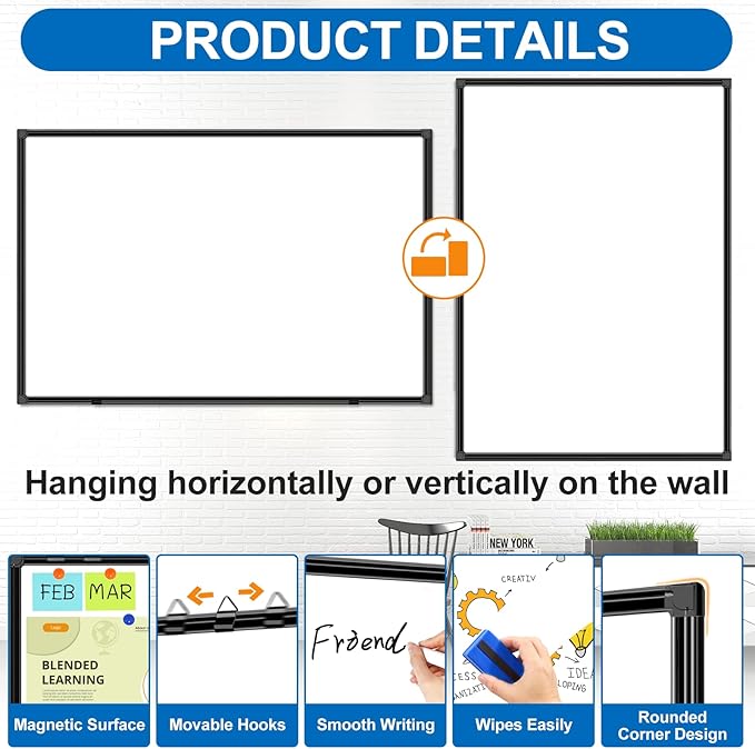 H-Qprobd Large White Board Dry Erase Board - Image 2