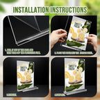 Acrylic Sign Holder 5x7, 25 Pack Clear Double Sided Table Menu Vertical Display - Image 7
