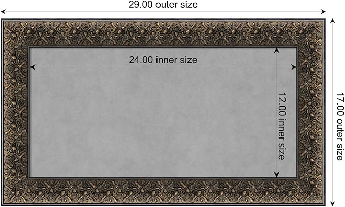 Amanti Art Black Framed Magnetic Board 17x29 Small Vision Board - Image 4