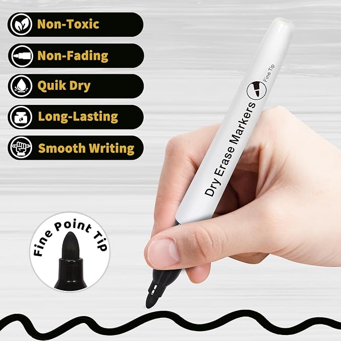 Birebebys 108 Count Dry Erase Markers Bulk, Fine Tip Whiteboard Markers - Image 3