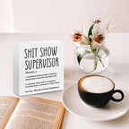 Supervisor Gifts for Women Funny Office Decor, Sarcastic Wooden Box Sign - Image 4