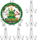 LonlyEagle 6 Pack 9 Inch Clear Plastic Easels or Stand/Plate Holders to Display by LonlyEagle