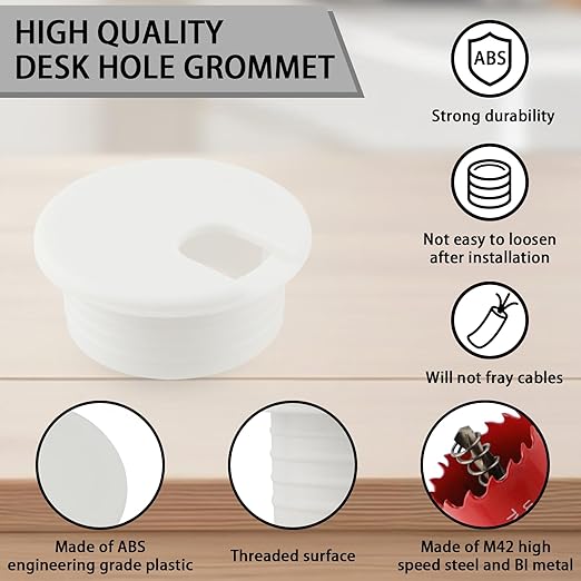 1.5 Inch Desk Grommet, 13 Pieces Cable Grommet, Desk Hole Cover - Image 3