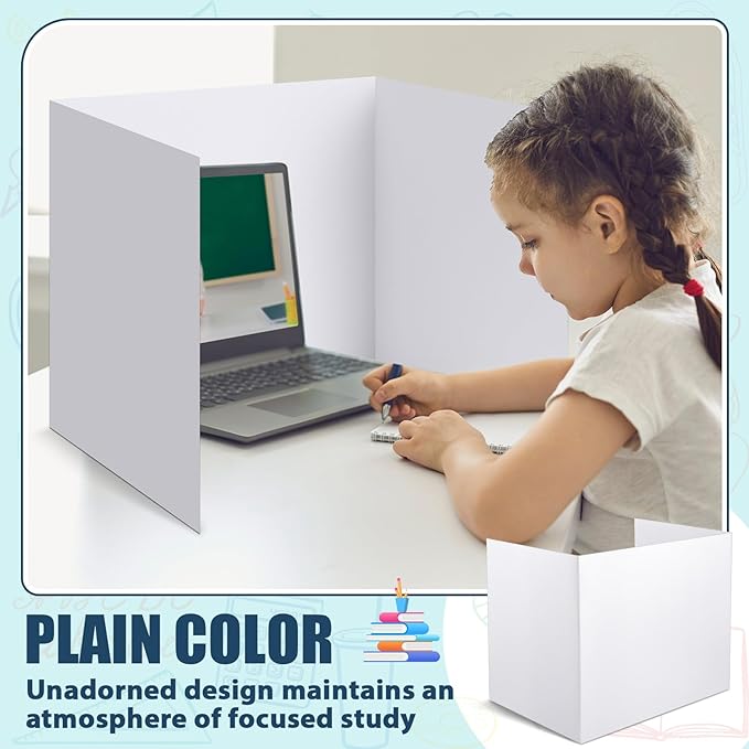 Zhehao 36 Pcs Privacy Boards for Student Desks Bright Colored Classroom Desk - Image 4