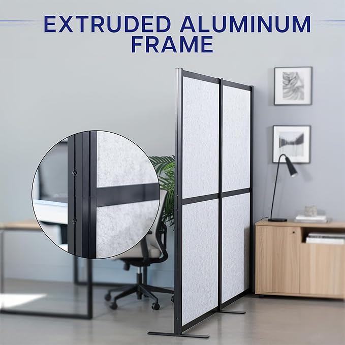 VIVO Modular Wall System, 2 PET Panels, Modern Professional Office Cubicle - Image 6