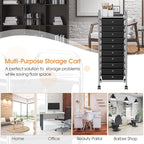 GLACER 10 Drawers Rolling Cart, Storage Cart - Image 8