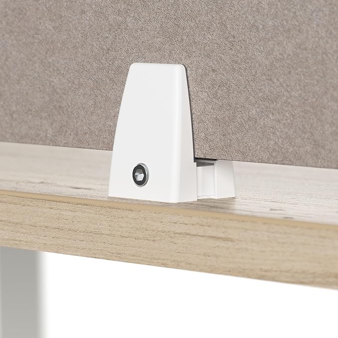 Bush Business Furniture 70W Desktop Privacy Screen in Warm Beige, Desk Mounted - Image 8