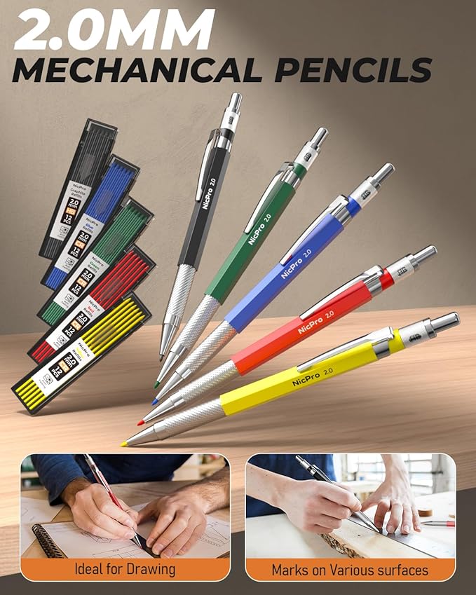 Nicpro 27 Pack Carpenter Pencils - Image 3