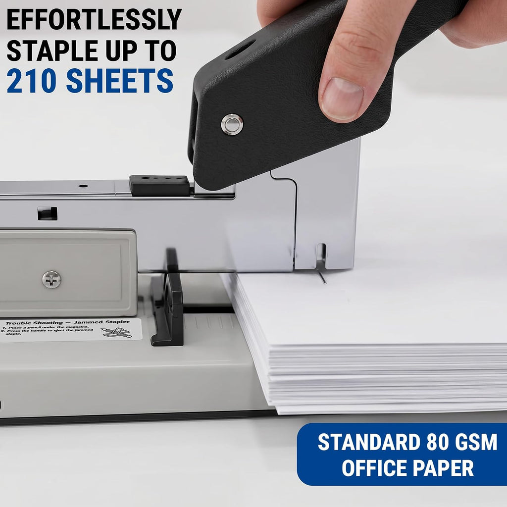 Heavy Duty Stapler for Office - Large Stapler 200 Sheet High Capacity - Heavy-Duty Staplers for Desk - Desktop Paper Binding Tool - 2000 Staples Included