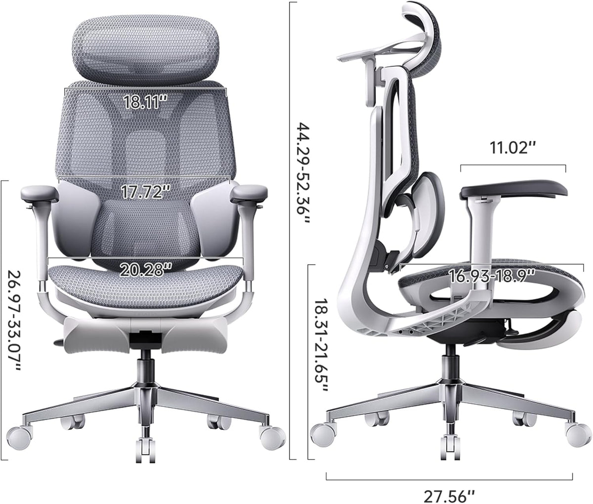 Hbada E3 Air Ergonomic Office Chair, 3-Zone Lumbar Support, Comfy Home Office...