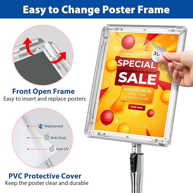 VAIIGO 6Packs Floor Standing Sign Holder Stands - Image 5