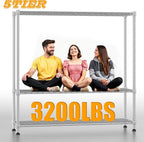 Himimi Storage Shelves with Wheels, 5-Tier Heavy Duty Steel Wire Rack Storage - Image 6