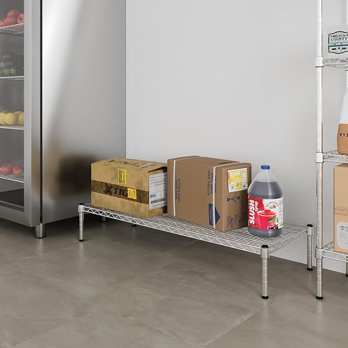 Regal Altair 18" Deep x 48" Wide x 8" Height Wire Shelving Kit | 1-Tier | NSF - Image 2