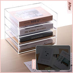 SANRUI Acrylic Stackable Letter Tray Clear Desk Paper Organizer 4-Tier Desk - Image 8