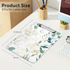 Luminzo Plastic Cute Clipboard Low-Profile Metal Clip, A4 Letter Size 9 x 12.5 - Image 2