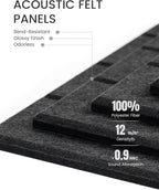 Fluxynara Felt Bulletin Board Tiles Large 48"x36"Cork Board Alternative-12 Pack - Image 4