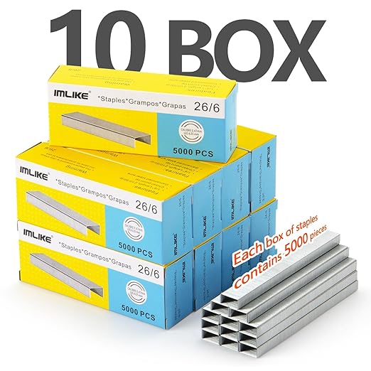 Standard Staples 26/6-10 Boxes of 1/4" Staples, High-Strength, Jam-Free Chisel - Image 2