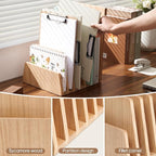 KIRIGEN Desktop File Document Holder Stand 7 Slots Mail Paper Organizer Desk - Image 4
