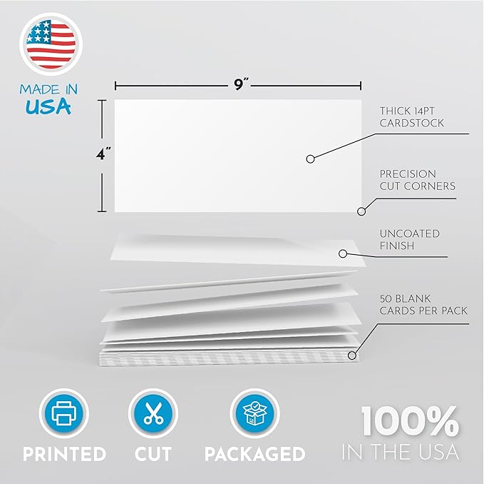 Home Advantage 4x9 Index Rack Business Marketing Note Cards Blank White - Image 5
