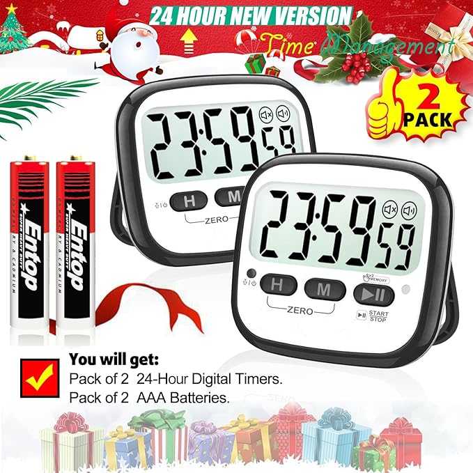 AyayaBoss 2-Pack Magnetic Kitchen Timers - Image 8