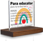 Paraeducator Gifts, Thank You Rainbow Desk Sign by Pariveca