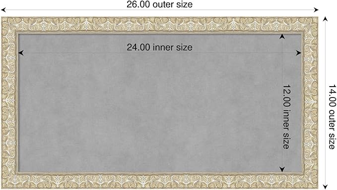 Amanti Art Silver Framed Magnetic Board 14x26 Small Vision Board - Image 2