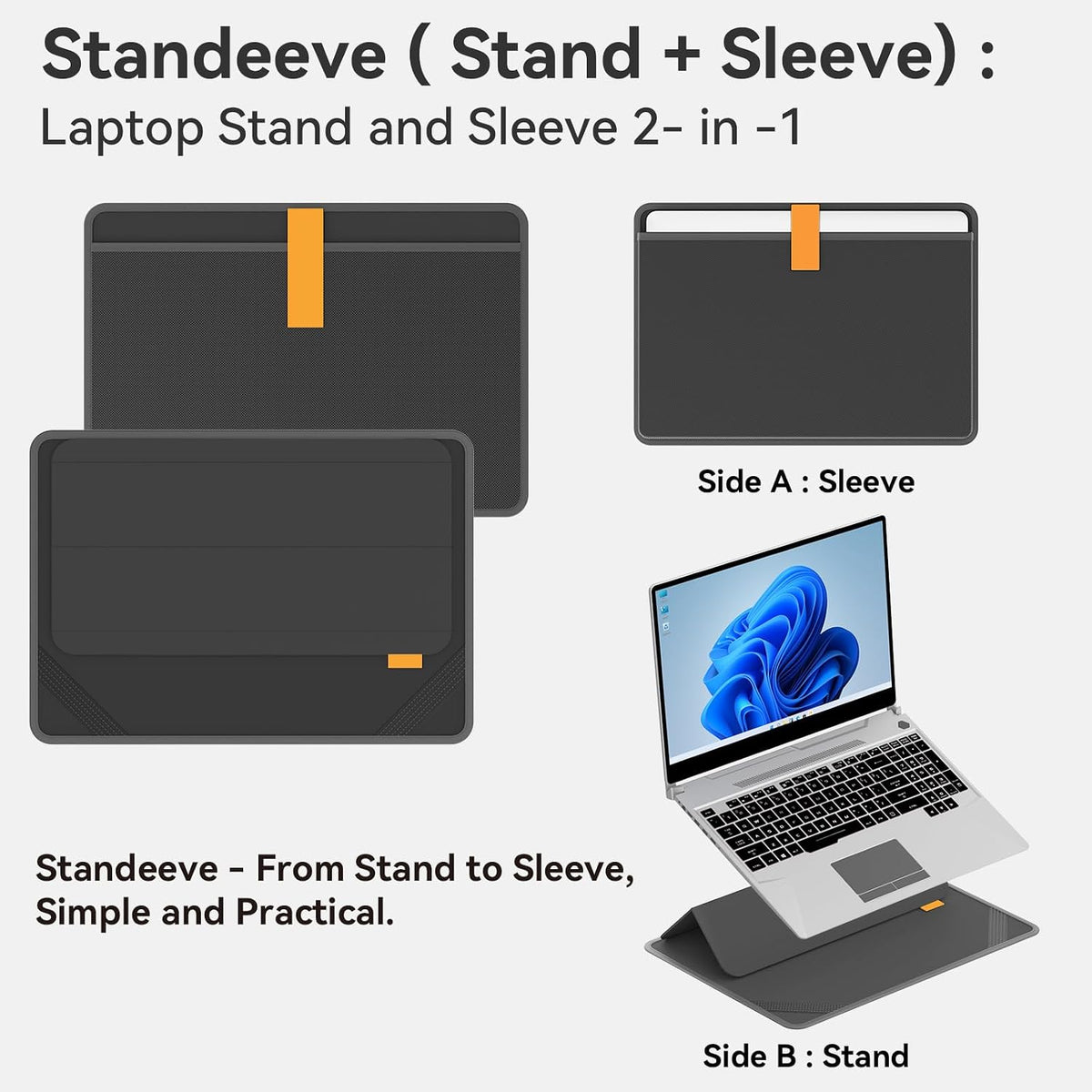 Smatree MobileBase Laptop Shoulder Case with Stand for 15-16 inch Lenovo