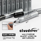 cloudriver Permanent Markers 96 Count, Chisel Tip, Premium Smear Proof Markers - Image 2