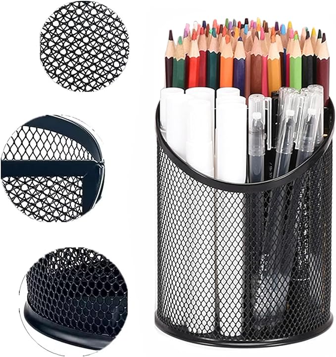 MINDEPOT 2 Pack Mesh Pencil Holder Pen Cup - Image 2