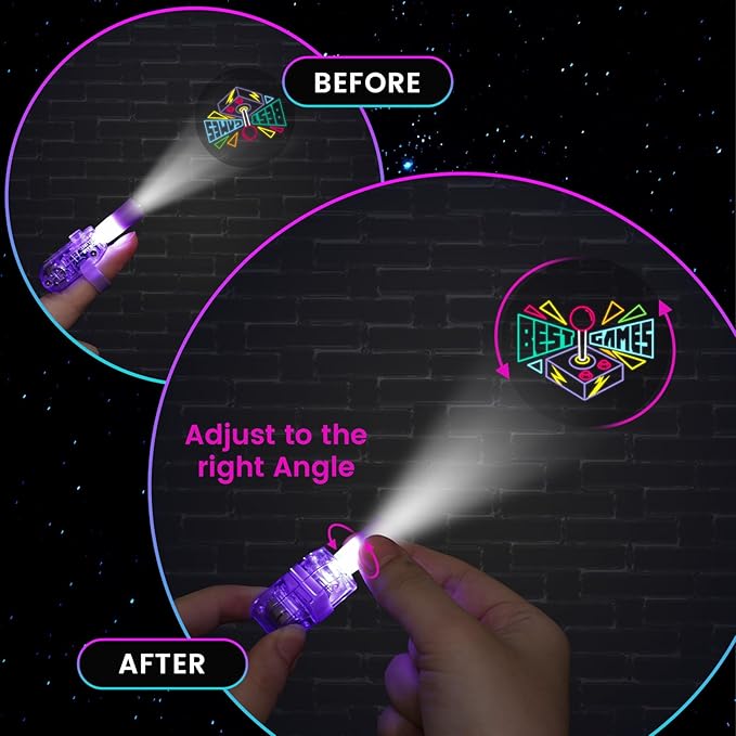 LovesTown 24PCS LED Light up Finger Lights, Kids Flashlight Glow in The Dark - Image 5