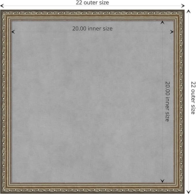 Amanti Art Silver Framed Magnetic Board 22x22 Medium Vision Board - Image 4