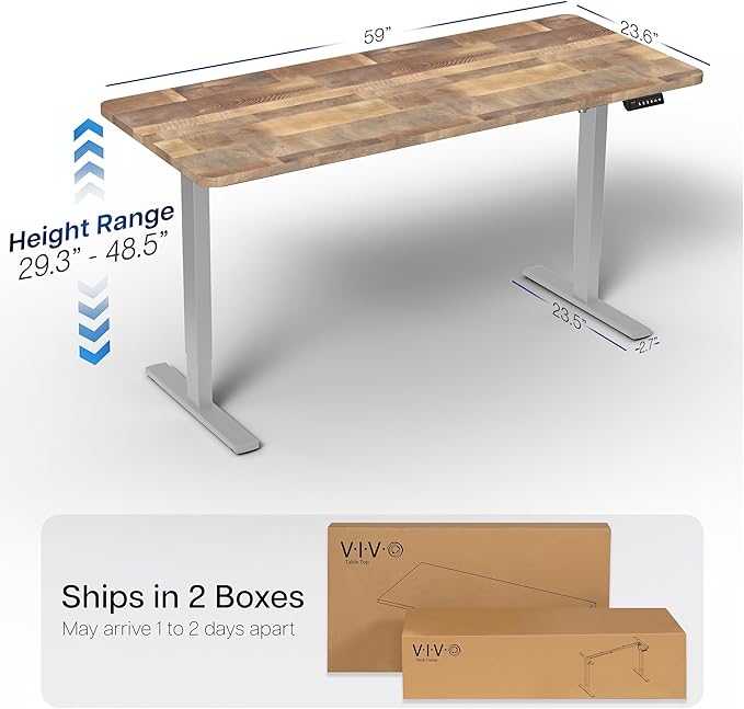 VIVO Electric 60 x 24 in Standing Desk, Memory Height Adjustment, 1B Series - Image 3