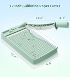 Firbon 12" Guillotine Paper Cutter, Heavy Duty 12-Sheet Capacity Trimmer - Image 5